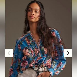 FARM RIO Wonderful Bouquet Blouse Size M